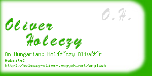 oliver holeczy business card